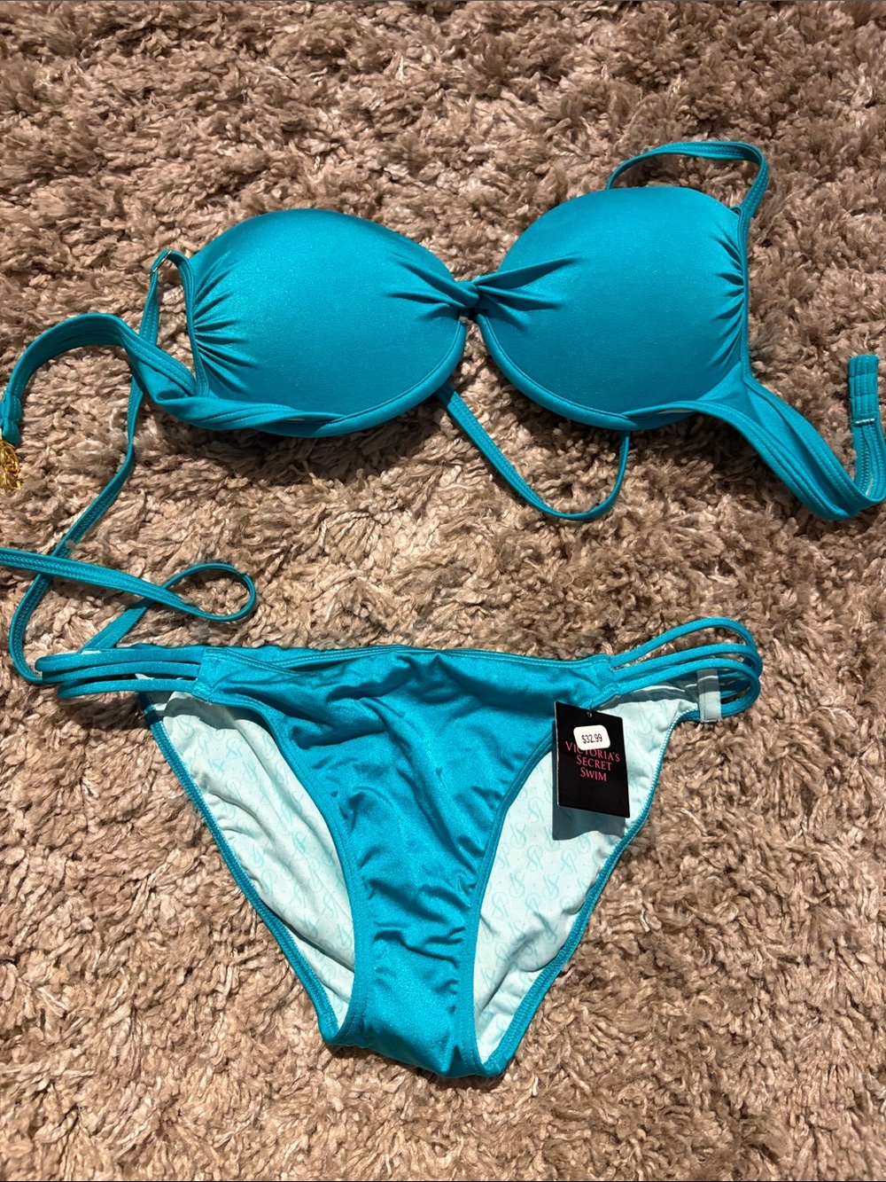 Victoria's Secret Teal Push-Up Bikini Set - Turquoise